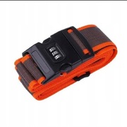 Nowy pas zabezpieczający do walizki kolor pomarańczowy z zamkiem szyfrowym.