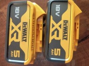 Sprzedam dwie baterie plus ładowarka marki DEWALT 18V 5AH nowe.