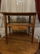 Stolik kawowy z szufladą PRL Stolart Łódź