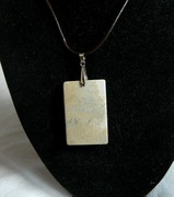 Beżowy koral skamieniały chryzantemowy, fossil, duży wisior