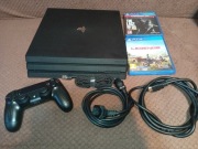 Playstation 4 PRO 1TB 2gry joypad kable