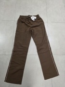 NOWE Spodnie Dresowe ACTIVE L 40 Brązowe Poliester Lampasy Real