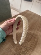 Opaska do włosów z perłami nowa