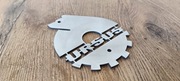 Polerowane logo między lampy URSUS emblemat 10x12cm stal nierdzewna 3mm 
