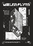 PLAKAT B2 Wielka Płyta Czarna 50 x 70