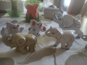 Zestaw porcelanowych słoni 6 sztuk 