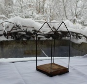 METALOWY DOMEK AŻUROWY LAMPION STELAŻ DO STROIKA