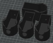 Zestaw 4 uchwytów ściennych na szczotki Dyson