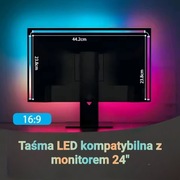 Taśma LED Ambilight na monitor 24" USB, mikrofon, synchronizacja