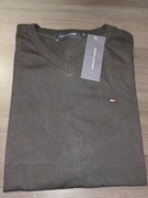 T-shirt koszulka z logo Tommy Hilfiger rozmiar S ciemno-szara