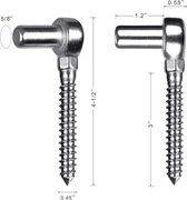 Zawiasy do bramy M 12  zestaw 2 sztuk zawiasy stal nierdzewna 304 