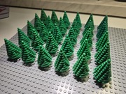 KLOCKI LEGO CHOINKI DUŻY LAS DRZEWKA 40 SZTUK MAKIETA ROŚLINY 