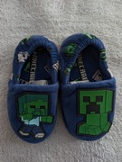 Niebieskie pluszowe buty kapcie Minecraft Creeper ok. 29 - 30 - 31