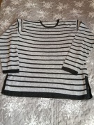 Bluzka damska  srebrno-czarna 