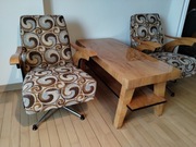 Zestaw ława i dwa fotele , vintage, lata 70-te