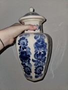 Kultowy Wazon z Pokrywą – Fajans Włocławek | Ręcznie Malowany | Vintage PRL