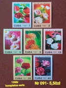 Znaczki flora:091: kwiaty- Kuba 1988r **
