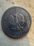 Moneta PRL 1zł 1957 rzadki rocznik 
