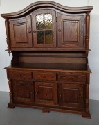 Dębowy Kredens Bufet Komoda z nadstawką