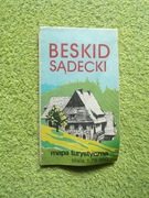 BESKID SĄDECKI SKALA 1:75000 ROK WYDANIA 1985