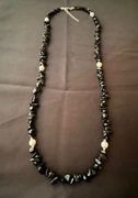 Biżuteria. Naszyjnik - onyks - 70cm - rękodzieło