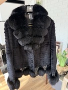 Efektowne naturalne futro jak nowe jakość Premium M/L