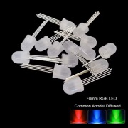 Dioda LED RGB 8mm WA okrągła matowa dyfuzyjna wspólna anoda