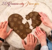 Puzzle drewniane walentynki, romantyczne 