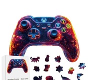 Puzzle drewniane S Xbox PlayStation joystick układanka łamigłówka wooden