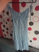 Krótka plażowa sukienka błękitna sukienka na ramiączkach Topshop M kwiatowa