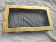 Kratka kominkowa wentylacyjna 17x30 z siatką ZŁOTA POZŁACANA kieszeń