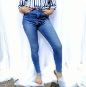 Spodnie jeansy Pepe Jeans Tini Skinny High Waist W27 L30 S 36 niebieskie