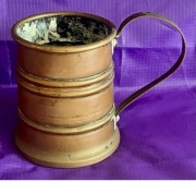 B.ładny miedziano-Mosiężny Kufel pięknie wykonany