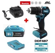 Makita DDF487 Wiertarko Wkrętarka zestaw w walizce bat 8Ah