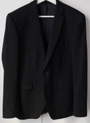 Esprit czarny jak nowy garnitur rozmiar 46 z wełny na studniówkę