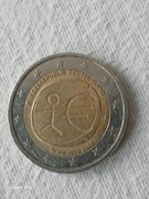 2 euro okolicznościowe Niemcy 2009 10 lat Unii Gospodarczej  Znak A Berlin
