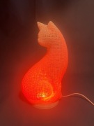 Lampka nocna Kot Led Pilot kolorowa 23cm wys. Biała Prezent Gadżet Dziecko