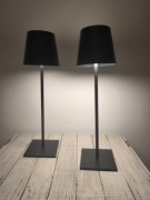 2 x lampka biurkowa Smartled czarna LED ściemniana akumulatorowa 36 cm