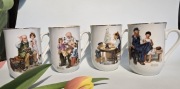 Vintage Porcelanowe kubki NORMAN ROCKWELL 