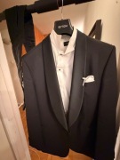 CZARNY SMOKING PARIS-1 - BYTOM -100% Wełna