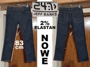 spodnie JEFF BANKS STRAIGHT FIT W34 L32 pas 90 91 92 93 94 95 NOWE