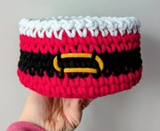 Koszyczek świętego Mikołaja makrama rękodzieło handmade