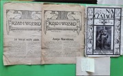 RZĄD I WOJSKO 1917,NA CZATACH 1928-ZESTAW 4szt