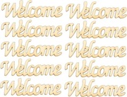 10 x Drewniany napis WELCOME Na drzwi Do wianka Dekoracja ślubna