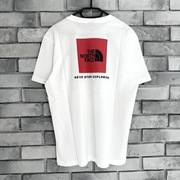 Koszulka t-shirt the north face tnf logo red box tee biała white exploring