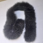 Lis naturalny obszycie kaptura przypinka dopinka 87 cm