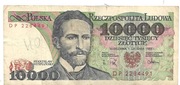 BANKNOT 10000 ZŁ S. WYSPIAŃSKI z 1988 r Nr CZ 4273165