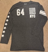 Szara koszula z napisem "New York"