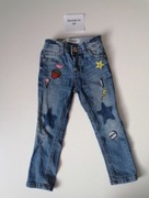 Spodnie jeansowe rurki naszywki Denim Co 98