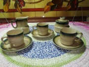 Tułowicki oliwkowy zestaw kawowy